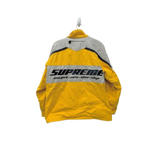 Supreme Brushed Twill Zip Jacket‎ Yellow Men’s Size Medium - Picture 1 of 9